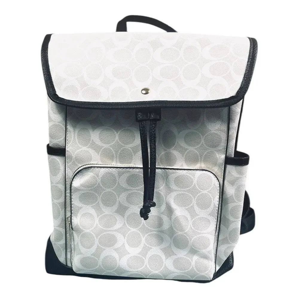 Designer White Gray Track Colorblock Backpack